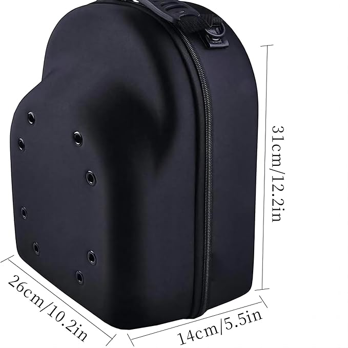AUNMAS Hard Hat Case, Baseball Cap Carrier Bag, Crush Proof Travel Case with Shoulder Strap for Hat Storage