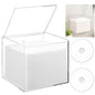 Yalikop Wall Mounted Disposable Facial Towel Storage Box Holder, Clear Acrylic Box for Clean Towels XL (Not Included), Disposable Face Towelettes Organization Container for Bathroom Cleansing Dry Wipe