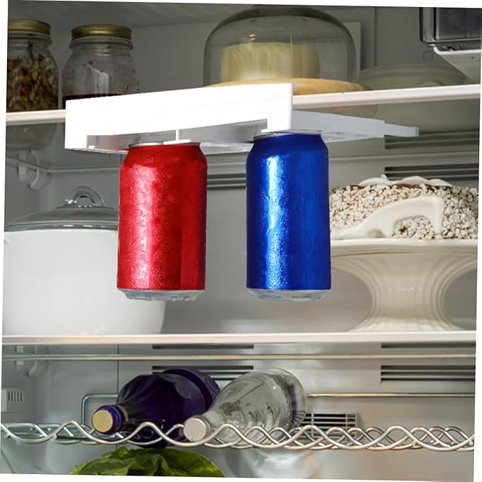 Housoutil 2pcs Space-saving Fridge Soda Can Rack Wire Rack for Drink Storage Beverage Dispenser for Water Soda Beer