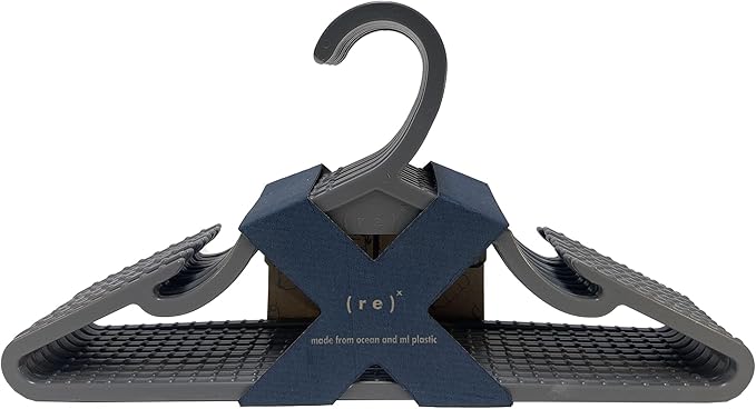 100% Recycled Ocean and Ocean Bound Plastic Sustainable Adult Hanger (Gray)