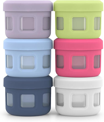 Ello Reusable Condiment Containers with Screw-on Leak Proof Lid | Perfect for Salad Dressing Sauce Dips Lunchbox Picnic Travel Bento Box | BPA-Free | Dishwasher Safe