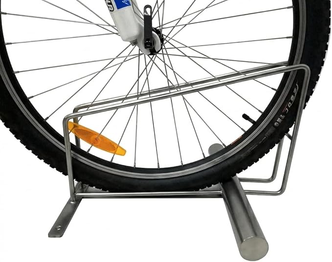 NAMOR Stainless steel bicycle stand, bike stand, bicycle parker, floor parker, bicycle holder, exhibition stand, suitable for 20 - 29 inches, rust-proof, handmade in Germany