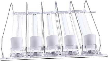Adjustable 38cm Fridge Drink Dispenser with Self Pushing Mechanism, Soda Can Organizer for Effortless Beverage Access in Refrigerators (5PCS)