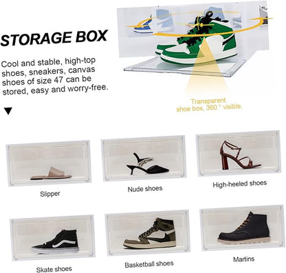 1pc Shoe Storage Box Organizer for Home Capacity Dust Container Side Opening Door for Sneakers Accessories and Items