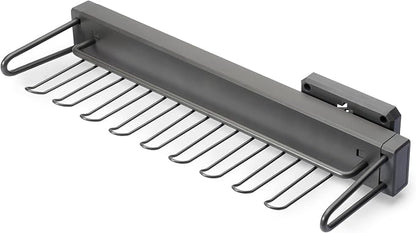 Emuca - Tie Holder Side Extendable Quartz, Plastic and Aluminium, Titanium