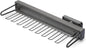 Emuca - Tie Holder Side Extendable Quartz, Plastic and Aluminium, Titanium