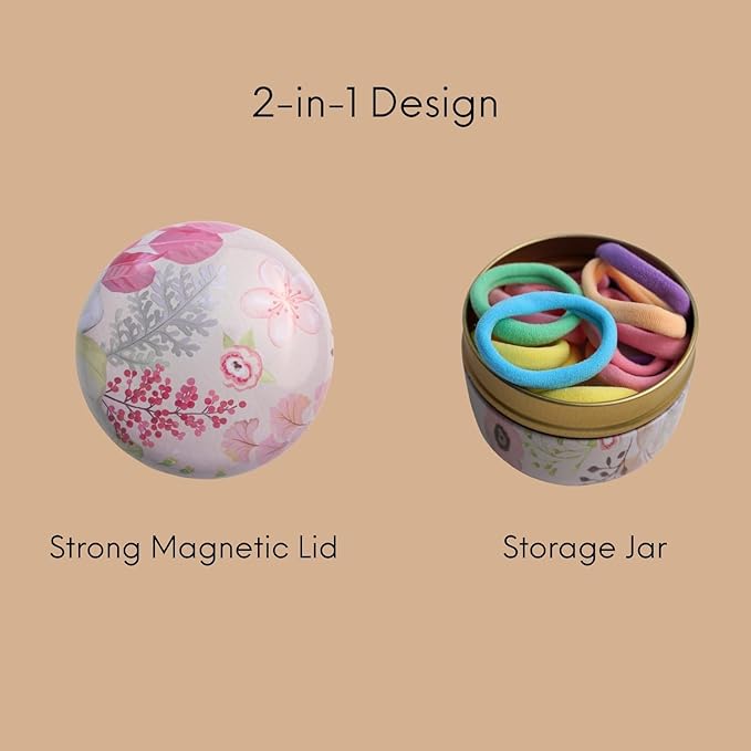 Magnetic Bobby Pin Holder, Magnetic Pin Holder for Vanity, 2-in-1 Design Paper Clip Holder, Vanity Storage Hair Accessories Organizer, Bobby Pin Case, Pink