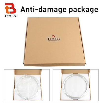 TamBee 18 Inch Lazy Susan Hardware Kit - Heavy Duty Aluminum Turntable Bearing with Metal Rotating Ring Mechanism Lazy Susan Parts for Puzzle Boards, DIY Projects (Base Only)