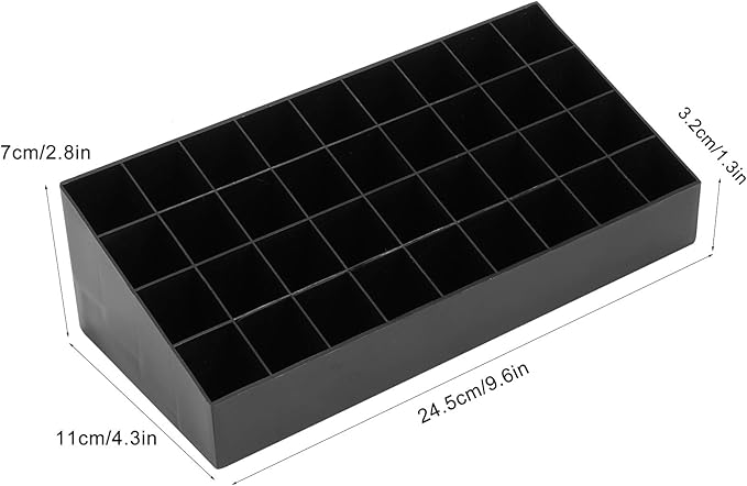 Lipstick Holder Organizer, 36 Grids Lipstick Makeup Organizer Lipstick Case Display Stand Makeup Organizer Storage Box(Black)