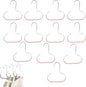 Durable Steel Hangers: Maximize Closet Space with Versatile Storage, Stainless Steel Hat Hangers for Closet, Hat Rack Hats Holder for Baseball Caps, Scarf and Hats Organizer (Pink,12 PCS)