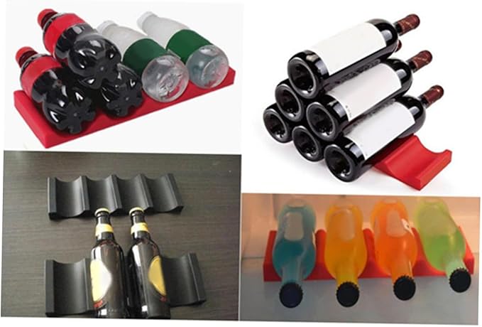 Stackable Water Bottle Holder Mat Fridge Organizer Beer Can Rack Silicone Beverage Storage Rack Picnic Basket Accessory