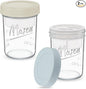 Xyptorix 16 oz Overnight Oats Containers with Lids, 2-Pack Leak-Proof Wide Mouth Mason Jars & Separate Compartments for Fruits/Nuts, Airtight Glass Jars for Chia Pudding, Yogurt, Parfait and Salad