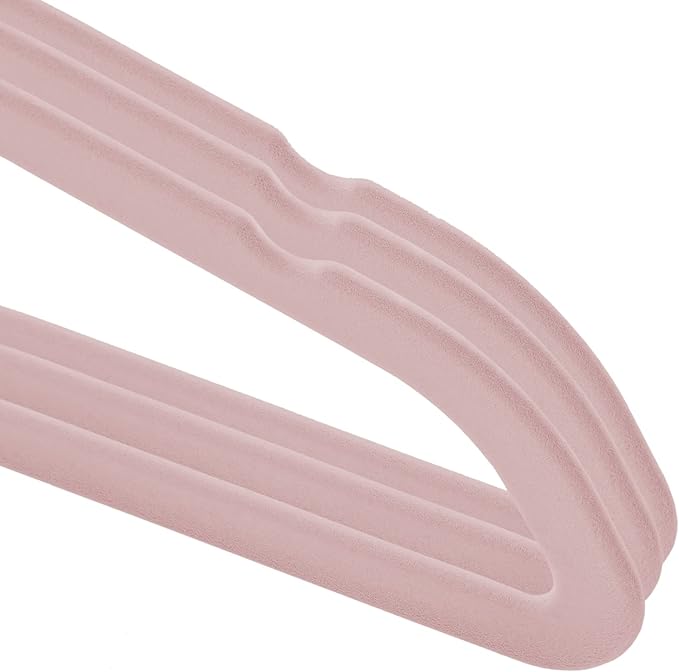 Casafield 50 Velvet Kid's Hangers - 14" Size for Children's Clothes - Light Pink