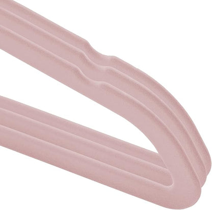 Casafield 50 Velvet Kid's Hangers - 14" Size for Children's Clothes - Light Pink
