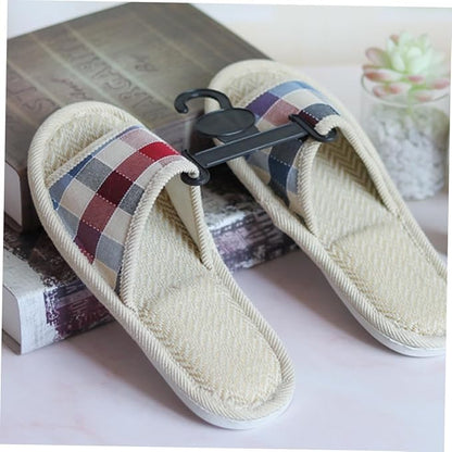 Holibanna 30pcs Plastic Slippers Display Hanger Closet Shoe Storage Hooks Hanging Shoe Organizer for Drying