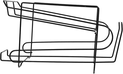 Cabilock 1pc Double Refrigerator Storage Rack for Beer Beverages Black Beverage Organizer for Pantry and Fridge Rolling Design for Easy Access Cans and Bottles Holder