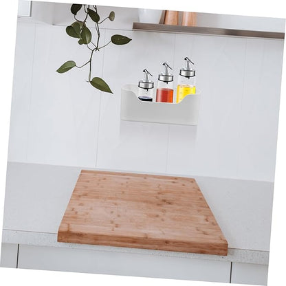 2pcs Adhesive Wall Mounted Cabinet Door Organizer Sturdy Storage Box for Kitchen and Bathroom Versatile Makeup and Sundries Holder No Drilling Required
