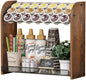 Lixple K Cup Holder - 2-Tier K Cup Organizer, Metal Coffee Pod Holder for Counter, Easy Assembly (Rustic Brown)