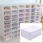 for Optional 20/24x Shoe Box Organizer Foldable Storage Plastic Clear Box Stackable