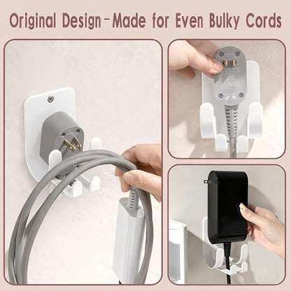 Dyson Airwrap Holder, Aluminum Curling Iron Holder Wall Mount for Dyson Airwrap/Airstraight/Shark Flex Style, Flat IronHolder for Bathroom Storage, White Chochoyah