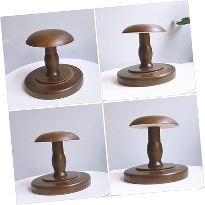 DOITOOL Hat Stands for Display Hat Holder for Tabletop Desktop Display Stand Desktop Holder Rack Wooden Wooden Solid Wood Coat Rack
