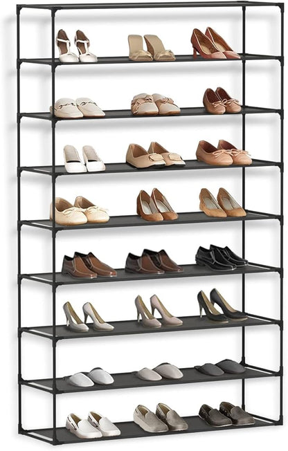 Jerry & Maggie Simple Trending 9 Tier Stackable Shoe Rack for Garage, Shoe Rack for Entrance Small Space for Dorm Shoe Racks, Over Door Shoe Rack, Kitchen Storage Shelves Solution