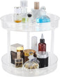 360 Acrylic Rotation Makeup Organizer Clear Acrylic Lazy Susan Turntable Organizer for Cabinet Kitchen Pantry Organization Storage Makeup Bathroom Countertop Organizing Rotating Spice Rack