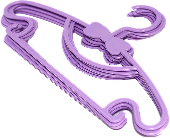 YYaaloa 60pcs Kids Clothes Hangers - Baby & Toddler Plastic Hangers (Purple, Very Durable)