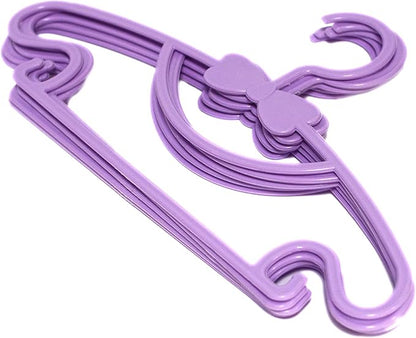 YYaaloa 60pcs Kids Clothes Hangers - Baby & Toddler Plastic Hangers (Purple, Very Durable)