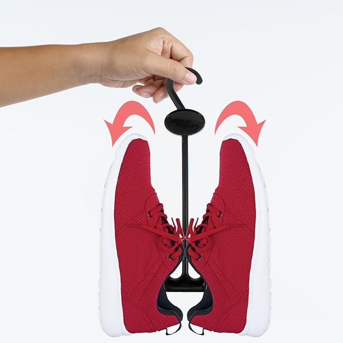 LIOOBO 15PCS Shoe Display Hook Shoes Hanger Organizer Drying Rack Plastic Sneaker Holder Storage for Closet Organizing Shop Home Supermarket Mall Black