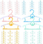 Baby Hangers for Nursery Closet 80 Pack Plastic Kids Clothes Hanger Space Saving Non Slip Extendable Toddler 11-14” Adjustable Hangers Heavy Duty Clothing Infant Hanger Bulk, Mixed Color