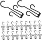 Luxshiny 25pcs Shoe Organizer Hanging Shoe Rack Storage Expandable Rack Portable Stackable Shelves Hanger Clips Closet Organizer