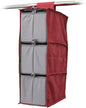 Covermates Keepsakes Hanging Shoe Organizer Set – Heavy Duty Closet Shelves for Shoes, Sweaters, and Accessories – Includes Trays with Dividers – Vertical Wardrobe Storage, Scarlett Red
