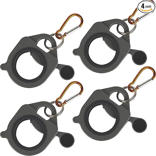 Zip Tie Holder Organizer Cable Tie Organizer Holder for Tool Belt Strong Efficient Solution for Electrician Zip Ties Holder Reusable Portable Safety (Gray, 4 Pack)