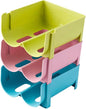 Cabilock 3pcs Stackable Refrigerator Drink Organizer Beer Can Storage Box for Kitchen