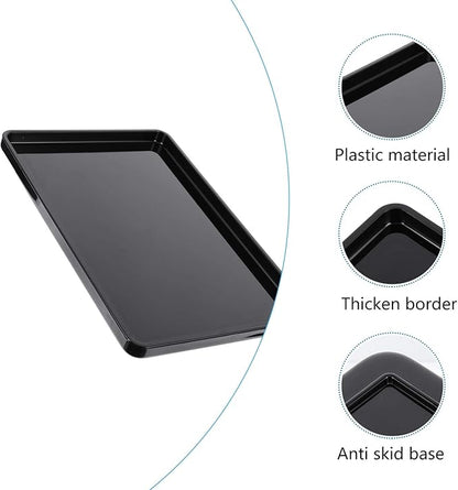 Acrylic Towel Tray Vanity Tray Jewelry Organizer Black