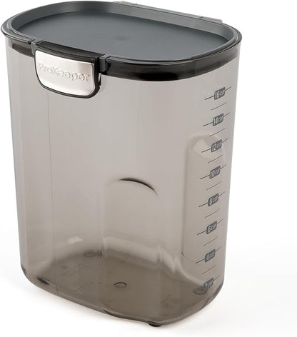 ProKeeper+ by Progressive International Clear Plastic Airtight Food Baker's Kitchen Storage Organization Container Canister Set with Magnetic Accessories (Coffee 4.3-Quart)