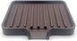 Silicone Soap Dish Tray and Sponge Holder with Drain Chute, Rectangular, Kitchen and Bathroom Sink Organizer (Dark Chocolate, 5.2"x4" (Set of 2), 7.2 Ounces)