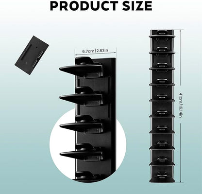 2Pack Upgraded Contour Fit Lock Hat Organizer for Baseball Cap,Hat Rack Strong Adhesive Hat Hangers for Wall Hold Up to 20 Hats,Multi-layer Hat Storage Display for Closet,Door Bedroom-Black