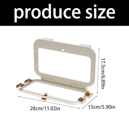 Foldable Garbage Bag Holder for Space Saving Easy Installation On Cabinet Door Wall Or Bathroom Door Multi Purpose Use