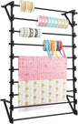 Wall Mounted Scarf Display Rack 10 Layer Wall Wrapping Paper Ribbon Organizer Retail Display Scarf Rack Scarf Tie Belt Towel Rack for Retail Shops, Workspaces