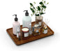 XZHXFX Bamboo Vanity Tray, Decorative Tray for Counter, Coffee Table, Kitchen, Bedroom (Small)