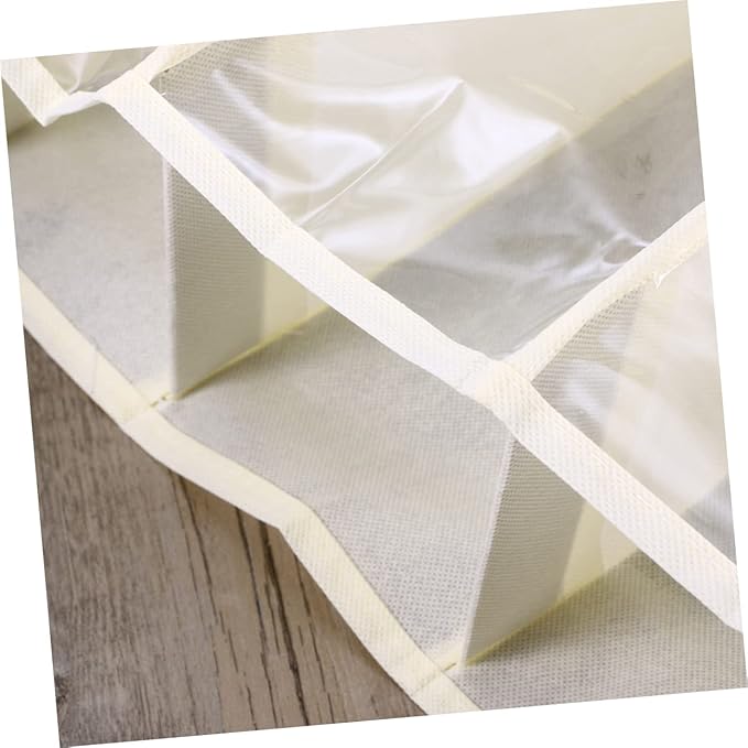 Large Over the Door Shoe Organizer Beige Hanging Shoe Storage Rack with Hook for Closet Space Saving Closet Organizer for Bedroom Dorm Apartment