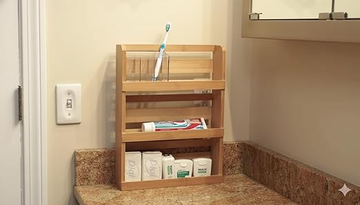 Lipper International 8840 Bamboo 3-Tier Spice Rack, 2.75-inch Depth Accommodates many Types of Spice Jars