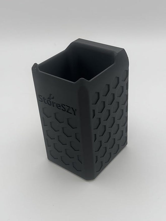 Magnetic Zip Tie Holder – Tool Organizer with Rubberized Magnets | Multiple Sizes & Colors for Garage, Shop, or Toolbox Storage (Black, Short)