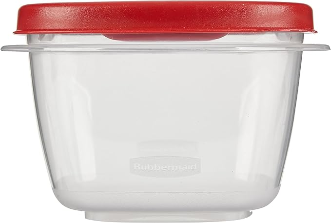 Rubber maid Food Storage Containers Two Cup Food Storage Containers 7 Piece Set, Easy Find Lids, 3 Containers, 3 Lids Chalk Pen And Chalk Labels