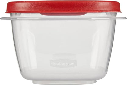 Rubber maid Food Storage Containers Two Cup Food Storage Containers 7 Piece Set, Easy Find Lids, 3 Containers, 3 Lids Chalk Pen And Chalk Labels