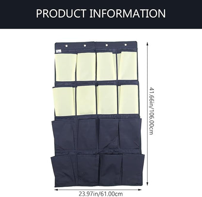 ARTIBETTER 16-pocket Hanging Shoe Organizer Bag for Closet and Door Oxford Cloth Over-the-door Shoe Storage Space-saving Wall-mounted Holder for Home Organization