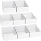 DIMJ Closet Storage Bins 8 Pack - Fabric Trapezoid Closet Organizer Bin, Foldable Storage Baskets for Shelves, Shelf Organizer, Clothing Storage Box for Toys, Books, Towel, Clothes