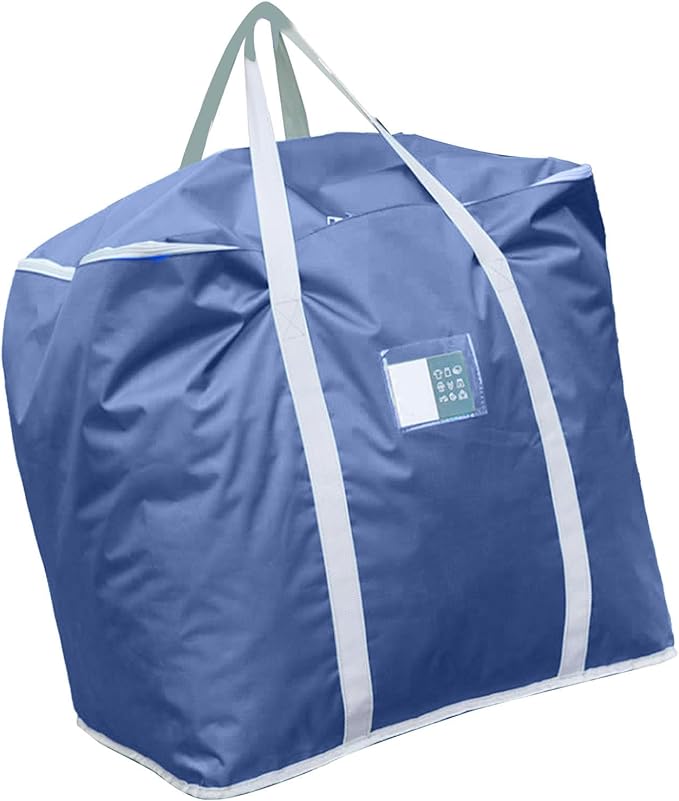 Oversize Moving Bag Waterproof Oversized Moving Bag with Zipper Design Storage Bag for Home Moving (Dark Blue)